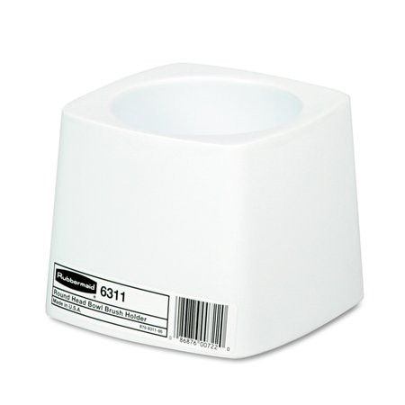 RUBBERMAID COMMERCIAL Holder for Toilet Bowl Brush, White Plastic FG631100WHT